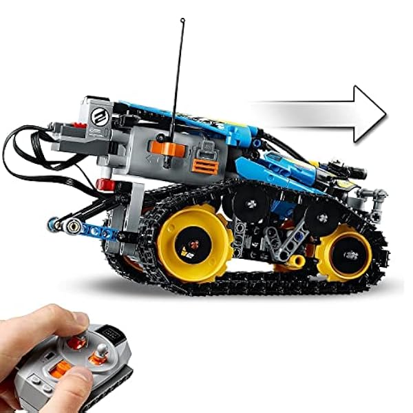 LEGO 42095 Technic Vehículo Acrobático a Control Remoto, Coche Teledirigido para Niños, Maqueta de Coche RC de Alta Velocidad